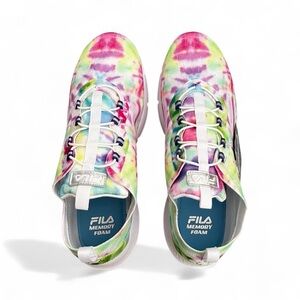 FILA Color Run Memory Foam Tie-Dye Running Shoes Size 12 NEW Style 5RM01959-325